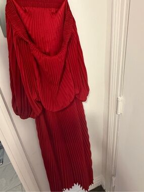 ALC Red Off Shoulder Midi Dress - NWT